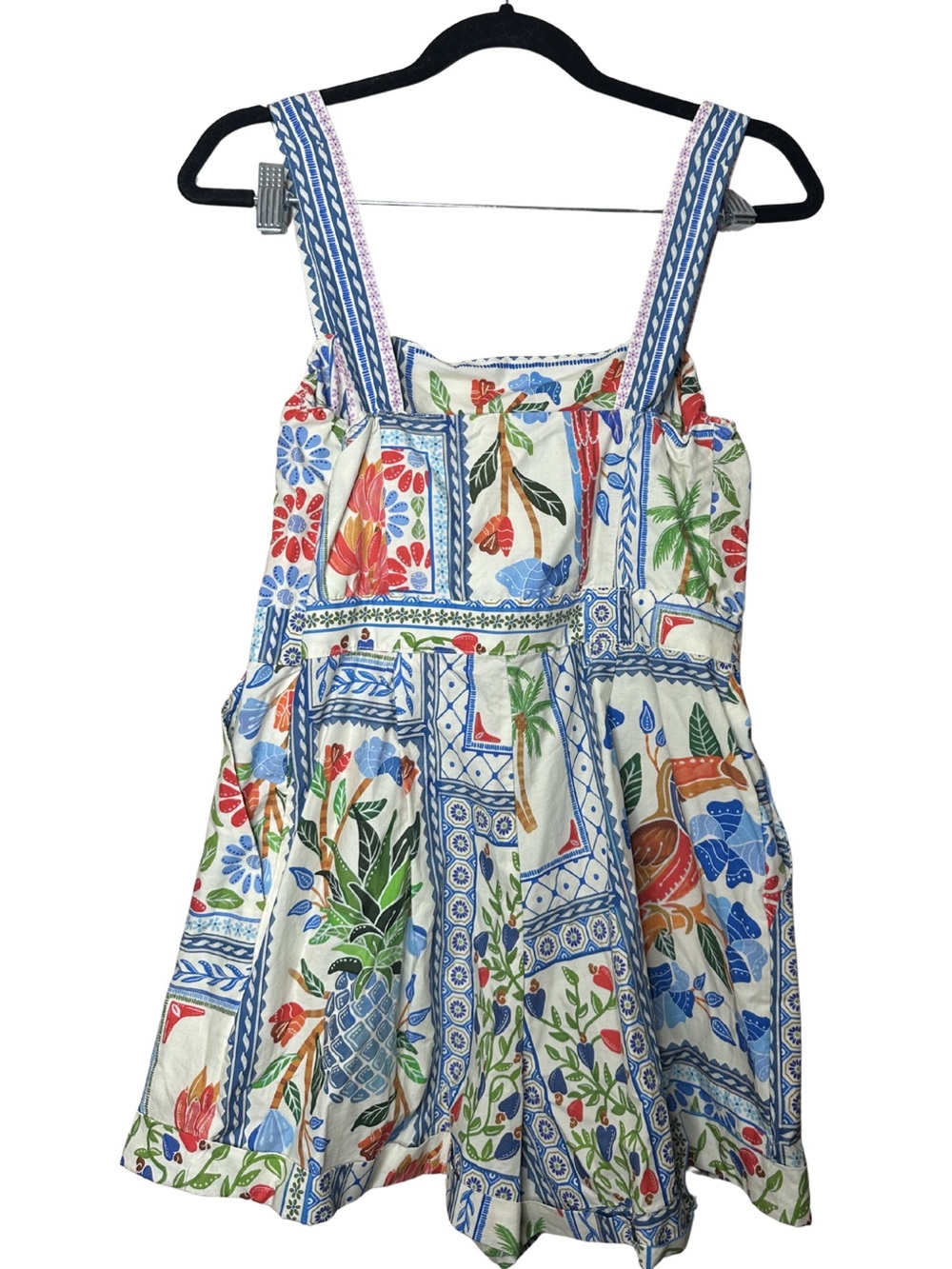 Farm Rio Tropical Tiles Romper Size Large - Picture 5 of 13